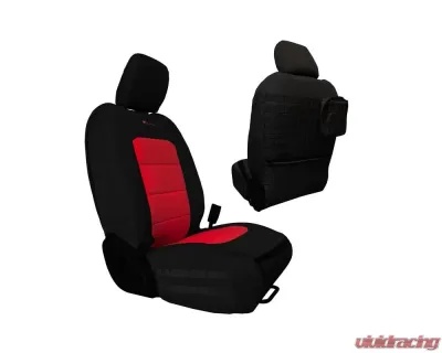 Bartact Black/Red Tactical Front Seat Covers Jeep Wrangler JL 4 DR 2018-2024 - JLTC2018FPBR