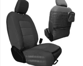 Bartact Tactical Bench Front Seat Covers Graphite/Graphite Jeep Wrangler JL 2018-2024