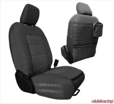 Bartact Tactical Bench Front Seat Covers Graphite/Graphite Jeep Wrangler JL 2018-2024 - JLTC2018FPGG