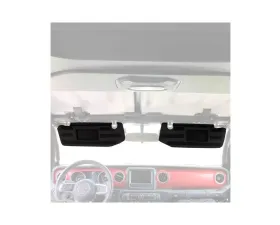 Bartact Black Sun Visor Covers Pair w/ PALS Webbing for Molle Attachments for Visors With Mirrors Jeep Wrangler JL 2018-2024