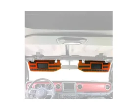 Bartact Orange Sun Visor Covers Pair w/ PALS Webbing for Molle Attachments for Visors With Mirrors Jeep Wrangler JL 2018-2024