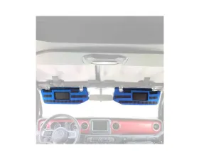 Bartact Blue Sun Visor Covers Pair w/ PALS Webbing for Molle Attachments for Visors With Mirrors Jeep Wrangler JL 2018-2024