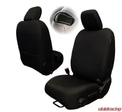 Bartact Base Line Performance Series Rear Split Bench Seat Cover Black Jeep Gladiator 2018-2024 - JLBC2018RFB