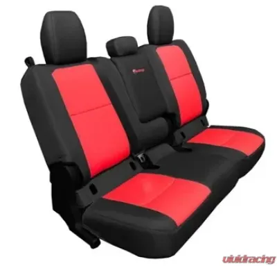 Bartact Tactical Bench Seat Cover Fabric Black/Red Jeep Gladiator 2019-2024 - JTSC2019R4BR