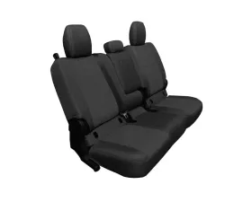 Bartact Black/Black Rear Seat Covers Jeep Gladiator 2019-2024 (4 DR with Arm Rest)