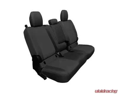 Bartact Black/Black Rear Seat Covers Jeep Gladiator 2019-2024 (4 DR with Arm Rest) - JTSC2019RFBB