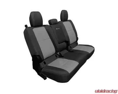 Bartact Black/Graphite Rear Seat Covers Jeep Gladiator 2019-2024 (4 DR with Arm Rest) - JTSC2019RFBG