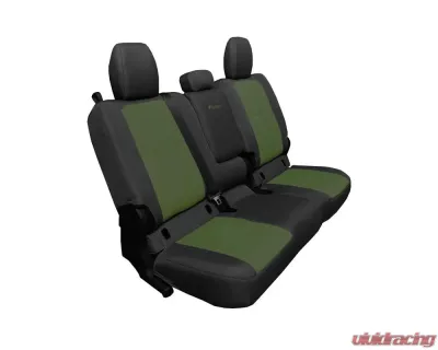 Bartact Black/Olive Rear Seat Covers Jeep Gladiator 2019-2024 (4 DR with Arm Rest) - JTSC2019RFBO