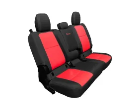 Bartact Black/Red Rear Seat Covers Jeep Gladiator 2019-2024 (4 DR with Arm Rest)