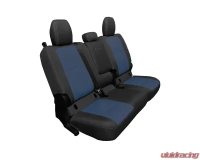 Bartact Black/Navy Rear Seat Covers Jeep Gladiator 2019-2024 (4 DR with Arm Rest) - JTSC2019RFBT