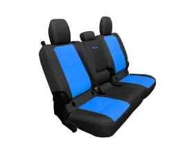 Bartact Black/Blue Rear Seat Covers Jeep Gladiator 2019-2024 (4 DR with Arm Rest)