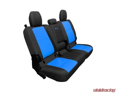 Bartact Black/Blue Rear Seat Covers Jeep Gladiator 2019-2024 (4 DR with Arm Rest) - JTSC2019RFBU