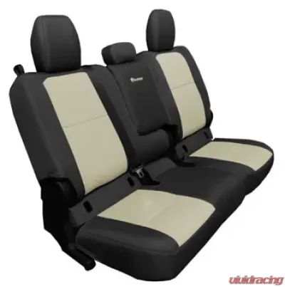 Bartact Tactical Bench Seat Cover Fabric Black/Khaki Jeep Gladiator 2019-2024 - JTSC2019R4BK