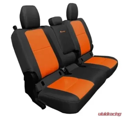 Bartact Tactical Bench Seat Cover Fabric Black/Orange Jeep Gladiator 2019-2024 - JTSC2019R4BN