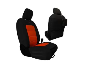 Bartact Black/Orange Front Seat Covers Jeep Gladiator 2019-2024
