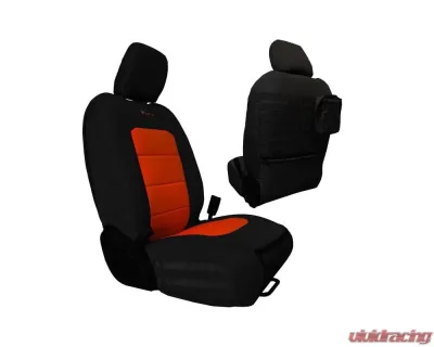 Bartact Black/Orange Front Seat Covers Jeep Gladiator 2019-2024 - JTTC2019FPBN