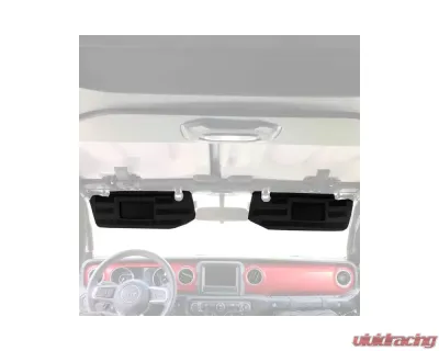 Bartact Black Sun Visor Covers Pair w/ PALS Webbing for Molle Attachments for Visors With Mirrors Jeep Gladiator 2019+ - JTVM2019FB