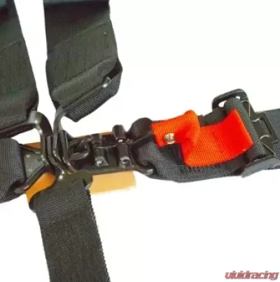 Bartact SB3X3-L-B 3" X 3" 5 Point Latch & Link SFI Approverd Race Harness w/ Bolt Ends - Black - SB3X3-L-B