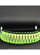 Bartact Black/Gecko Neon Green Headrest Paracord Grab Handles Pair Jeep Gladiator | Wrangler | Toyota Tacoma | Ford Bronco                                     - TAOGHHPBL - Image 2