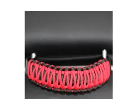 Bartact Black/Red Headrest Paracord Grab Handles Pair Jeep Gladiator | Wrangler | Toyota Tacoma | Ford Bronco