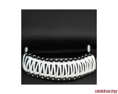 Bartact Black/White Headrest Paracord Grab Handles Pair Jeep Gladiator | Wrangler | Toyota Tacoma | Ford Bronco - TAOGHHPBW