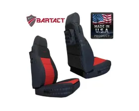 Bartact Black/Black Tactical Series Front Seat Covers Jeep Wrangler TJ 2003-2006