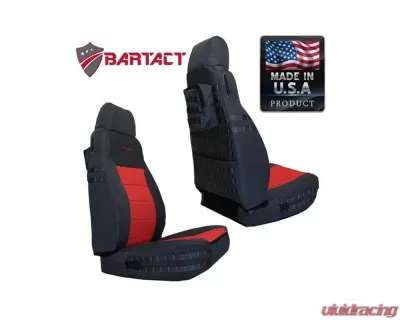 Bartact Black/Black Tactical Series Front Seat Covers Jeep Wrangler TJ 2003-2006 - TJSC0306FPBB