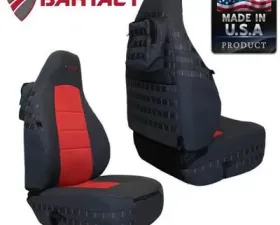 Bartact Tactical Series Graphite/Graphite Seat Covers Front Jeep Wrangler TJ 1997-2002