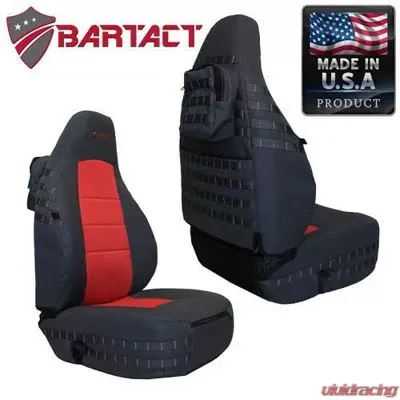Bartact Tactical Series Graphite/Graphite Seat Covers Front Jeep Wrangler TJ 1997-2002 - TJSC9702FPGG