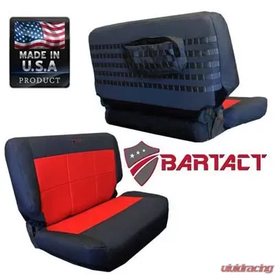 Bartact Tactical Series Graphite/Graphite Seat Covers Rear Jeep Wrangler TJ 1997-2002 - TJSC9702RBGG