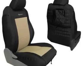 Bartact Tactical Series Front Seat Cover Black/Khaki for Toyota Tacoma 2016-2019