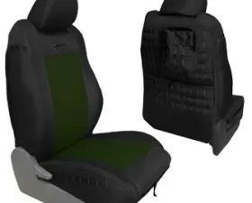 Bartact Tactical Series Front Seat Cover Black/Olive Drab for Toyota Tacoma TRD 2005-2012