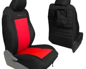 Bartact Tactical Series Front Seat Cover Black/Red for Toyota Tacoma 2016-2019