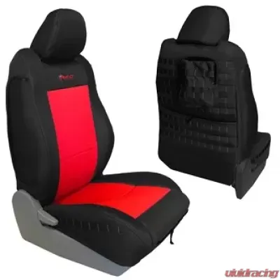 Bartact Tactical Series Front Seat Cover Black/Red for Toyota Tacoma 2016-2019 - TTAC2016FPBR