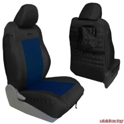 Bartact Tactical Series Front Seat Cover Black/Navy for Toyota Tacoma TRD 2005-2012 - TRAC0512FPBT