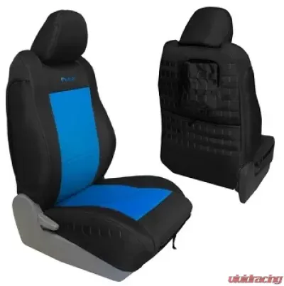 Bartact Tactical Series Front Seat Cover Black/Blue for Toyota Tacoma TRD 2005-2012 - TRAC0512FPBU