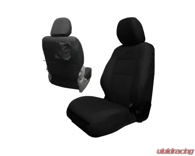Bartact Black/Black Tactical Front Seat Covers Pair Toyota Tacoma 2020-2021 - TTAC2020FPBB