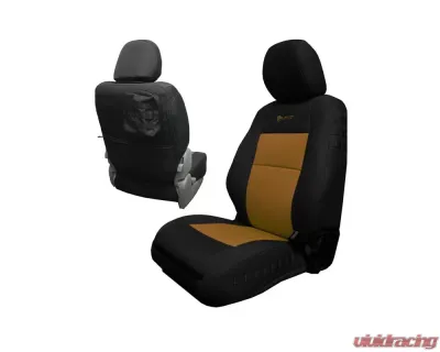 Bartact Black/Coyote Tactical Front Seat Covers Pair Toyota Tacoma 2020-2021 - TTAC2020FPBC