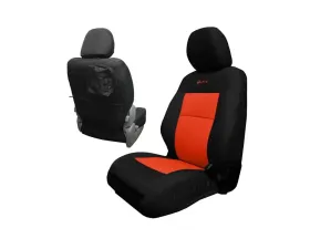Bartact Black/Orange Tactical Front Seat Covers Pair Toyota Tacoma 2020-2021