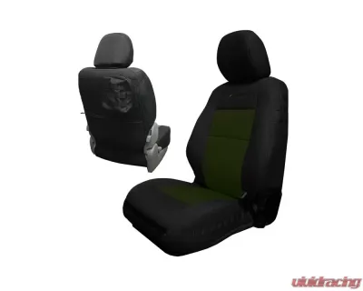 Bartact Black/Olive Tactical Front Seat Covers Pair Toyota Tacoma 2020-2021 - TTAC2020FPBO