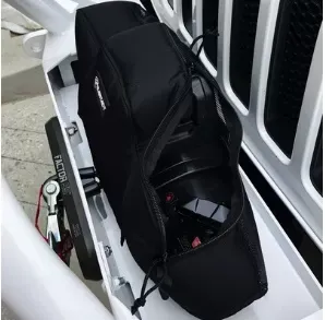 Bartact Winch Cover for Warn Gen II VR 10 & 12 Winches, Black Fabric - WCWVRFB