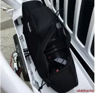 Bartact Winch Cover for Warn Gen II VR 10 & 12 Winches, Black Fabric - WCWVRFB