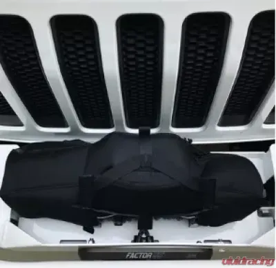 Bartact Winch Cover for Warn Gen II VR 10 & 12 Winches, Black Fabric - WCWVRFB