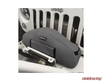 Bartact Graphite Fabric Warn Zeon Winch Cover - WCWZEFG
