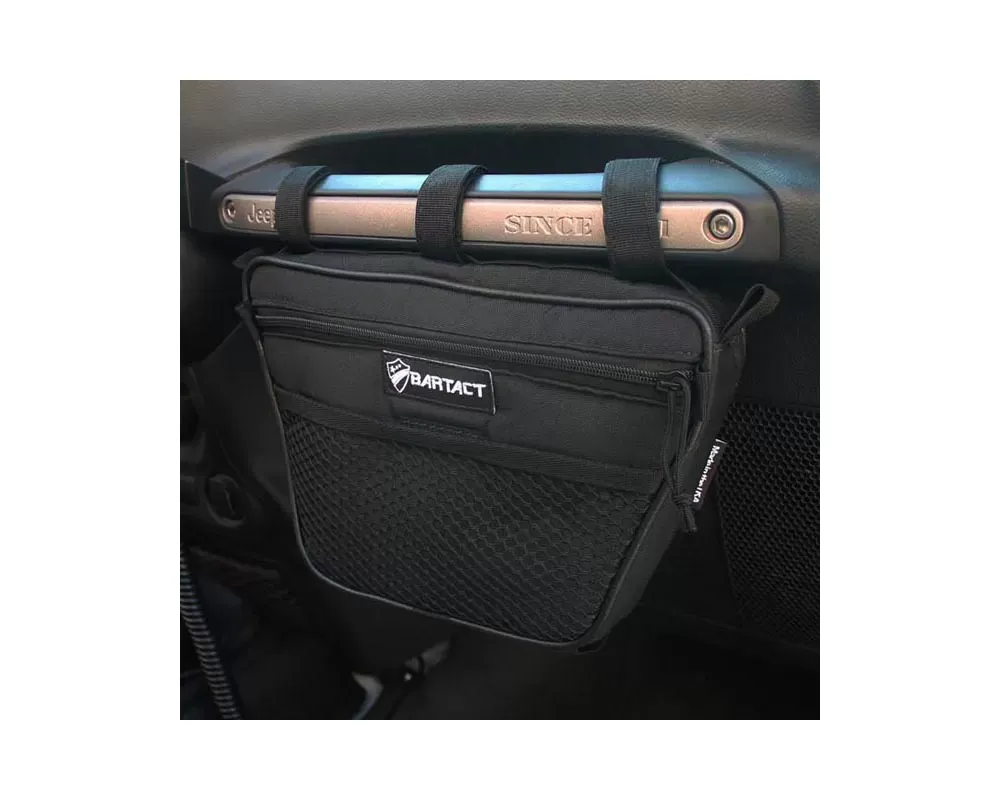 Bartact Black Fabric Passenger Dash Grab Handle Bag Jeep Wrangler - XXDHBFB