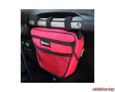 Bartact Red Fabric Passenger Dash Grab Handle Bag Jeep Wrangler - XXDHBFR