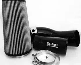 No Limit Fabrication 6.0 Cold Air Intake 2003-2007 Ford Super Duty Power Stroke Black Dry Filter