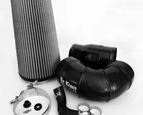 No Limit Fabrication 6.4 Cold Air Intake 2008-2010 Ford Super Duty Power Stroke Black Dry Filter for Mod Turbo 5 Inch Inlet