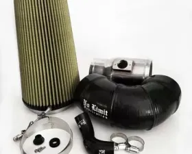 No Limit Fabrication 6.4 Cold Air Intake 2008-2010 Ford Super Duty Power Stroke Polished PG7 Filter for Mod Turbo 5.5 Inch Inlet