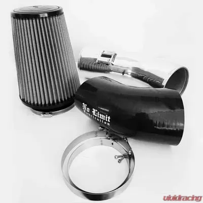 No Limit Fabrication 6.7 Cold Air Intake 2011-2016 Ford Super Duty Power Stroke Polished Dry Filter Stage 1 - 67CAIPD1